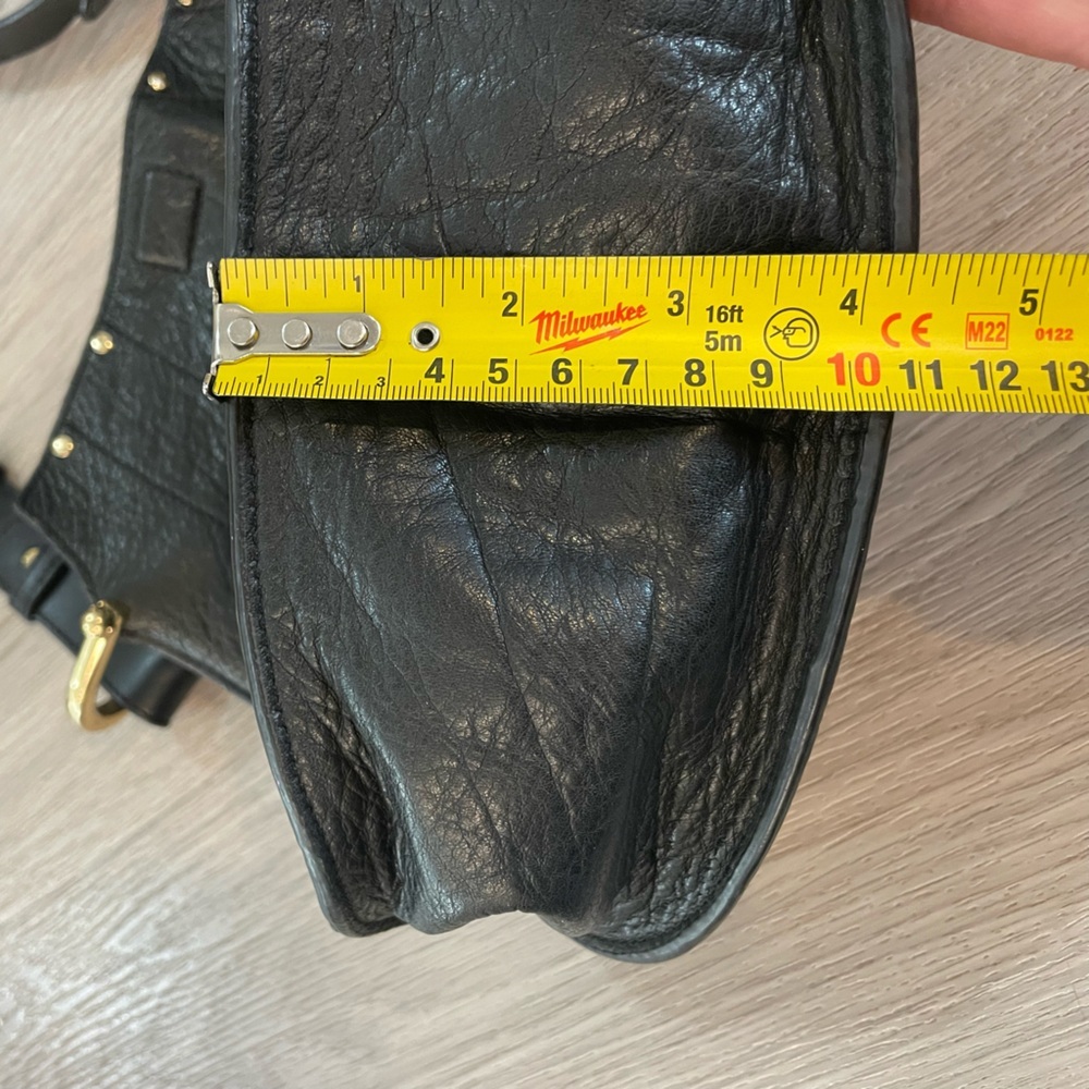 MARGOT Amazing Soft Black Leather Bucket Bag Purse - Picture 11 of 11